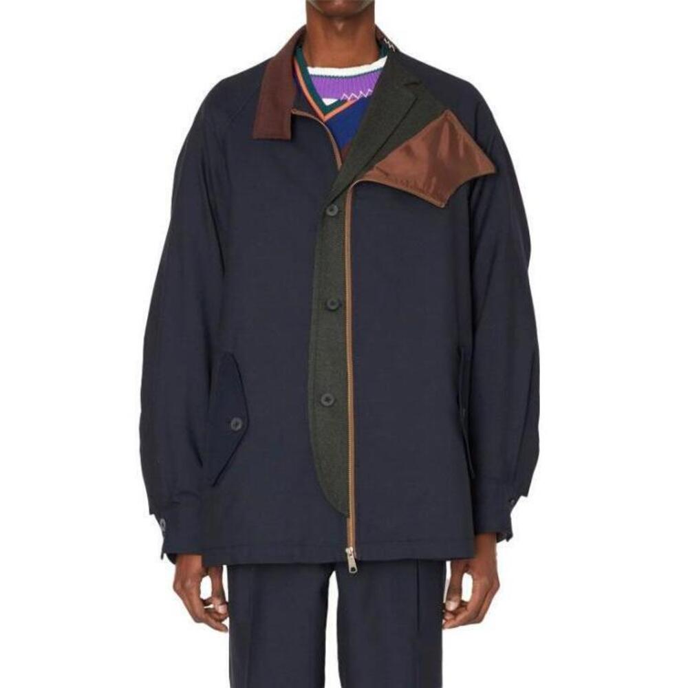 KOLOR Textured Casual Jacket with Distinctive Collar